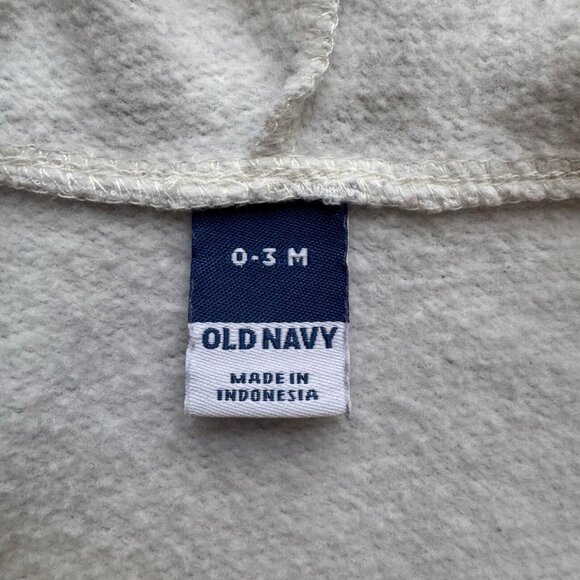 Old Navy Unisex Baby 0-3M Hooded Easter Bunny One Piece Footless Warm Outfit - Picture 3 of 6